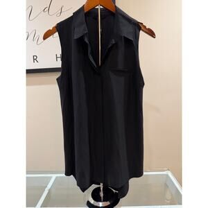 Athleta Black Sleeveless Button Down Top – Size Small – Dri-Fit